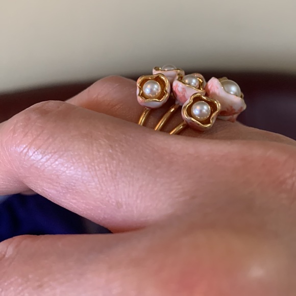 COPY - NWT “pearl bud” stacking rings” - Picture 3 of 6